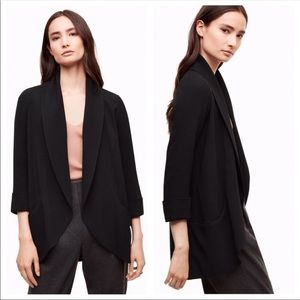 WILFRED // Chevalier Crepe Tuxedo Open Blazer Black Size 2